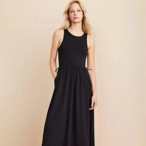 NWT LOU & GREY  Wanderweave Mixed Media Midi Pocket Dress Size XS